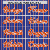 Custom Royal White Tricolor Stripe Fashion Authentic Baseball Jersey