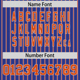 Custom Royal White Tricolor Stripe Fashion Authentic Baseball Jersey