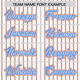 Custom White Powder Blue Tricolor Stripe Fashion Authentic Baseball Jersey