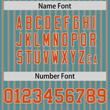 Custom Aqua White Tricolor Stripe Fashion Authentic Baseball Jersey