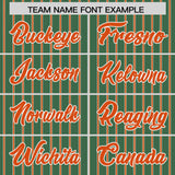 Custom Kelly Green White Tricolor Stripe Fashion Authentic Baseball Jersey