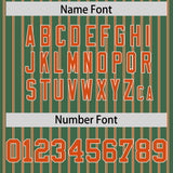 Custom Kelly Green White Tricolor Stripe Fashion Authentic Baseball Jersey