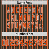 Custom Brown White Tricolor Stripe Fashion Authentic Baseball Jersey