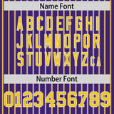 Custom Purple White Tricolor Stripe Fashion Authentic Baseball Jersey