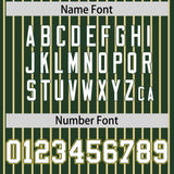 Custom Green Gold Tricolor Stripe Fashion Authentic Baseball Jersey