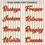 Custom White Red Tricolor Stripe Fashion Authentic Baseball Jersey