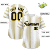 Custom White Black Tricolor Stripe Fashion Authentic Baseball Jersey