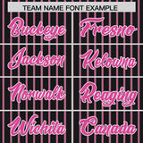 Custom Black White Tricolor Stripe Fashion Authentic Baseball Jersey