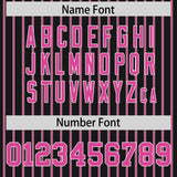 Custom Black White Tricolor Stripe Fashion Authentic Baseball Jersey