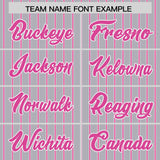 Custom Gray White Tricolor Stripe Fashion Authentic Baseball Jersey