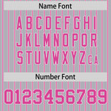 Custom Gray White Tricolor Stripe Fashion Authentic Baseball Jersey