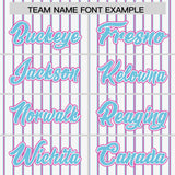 Custom White Sky Blue Tricolor Stripe Fashion Authentic Baseball Jersey