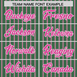 Custom Kelly Green White Tricolor Stripe Fashion Authentic Baseball Jersey