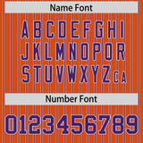 Custom Orange White Tricolor Stripe Fashion Authentic Baseball Jersey