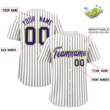 Custom White Neon Green Tricolor Stripe Fashion Authentic Baseball Jersey