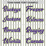 Custom White Neon Green Tricolor Stripe Fashion Authentic Baseball Jersey