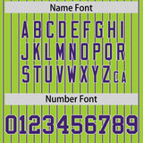 Custom Neon Green White Tricolor Stripe Fashion Authentic Baseball Jersey