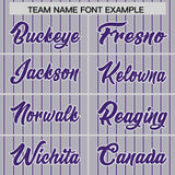 Custom Gray White Tricolor Stripe Fashion Authentic Baseball Jersey