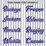 Custom White Powder Blue Tricolor Stripe Fashion Authentic Baseball Jersey