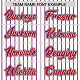 Custom White Red Tricolor Stripe Fashion Authentic Baseball Jersey