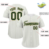 Custom White Khaki Tricolor Stripe Fashion Authentic Baseball Jersey
