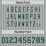 Custom Gray White Tricolor Stripe Fashion Authentic Baseball Jersey