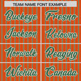 Custom Orange White Tricolor Stripe Fashion Authentic Baseball Jersey