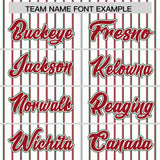 Custom White Kelly Green Tricolor Stripe Fashion Authentic Baseball Jersey