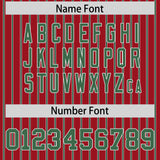 Custom Red White Tricolor Stripe Fashion Authentic Baseball Jersey