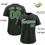 Custom Black White Tricolor Stripe Fashion Authentic Baseball Jersey