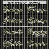 Custom Black White Tricolor Stripe Fashion Authentic Baseball Jersey