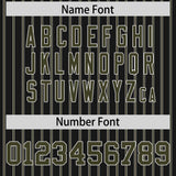 Custom Black White Tricolor Stripe Fashion Authentic Baseball Jersey