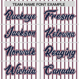 Custom White Navy Tricolor Stripe Fashion Authentic Baseball Jersey