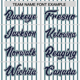 Custom White Navy Tricolor Stripe Fashion Authentic Baseball Jersey