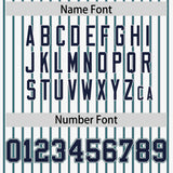 Custom White Navy Tricolor Stripe Fashion Authentic Baseball Jersey