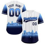 Custom White Tampa City Silhouette Authentic Baseball Jersey