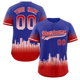 Custom Royal Chicago City Silhouette Authentic Baseball Jersey