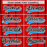 Custom Red Miami City Silhouette Authentic Baseball Jersey