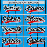 Custom Light Blue Miami City Silhouette Authentic Baseball Jersey