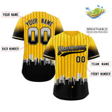 Custom Yellow Pittsburgh City Silhouette Authentic Baseball Jersey