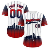 Custom White Cleveland City Silhouette Authentic Baseball Jersey
