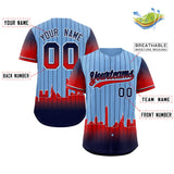 Custom Powder Blue Washington City Silhouette Authentic Baseball Jersey