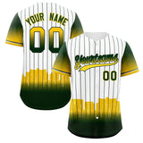 Custom White Oakland City Silhouette Authentic Baseball Jersey