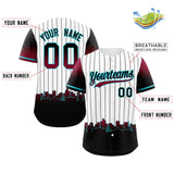 Custom White Phoenix City Silhouette Authentic Baseball Jersey