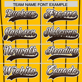 Custom Yellow San Diego City Silhouette Authentic Baseball Jersey