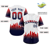 Custom White Boston City Silhouette Authentic Baseball Jersey