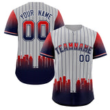 Custom Gray Minnesota-Twins City Silhouette Authentic Baseball Jersey