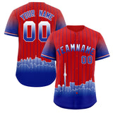 Custom Red Toronto City Silhouette Authentic Baseball Jersey