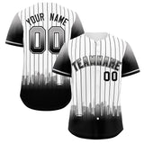 Custom White Chicago City Silhouette Authentic Baseball Jersey