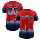 Custom Red Washington City Silhouette Authentic Baseball Jersey